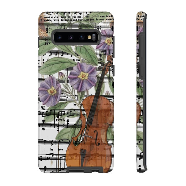 Morning Glory and Violin Phone Case by Tough Cases (iPhone, Google Pixel, Samsung Galaxy)