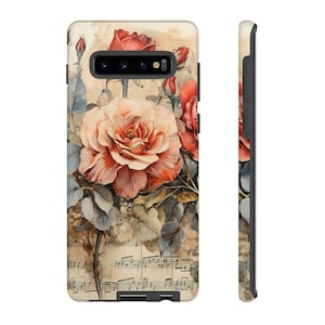 Roses and Sheet Music Phone Cases by Tough Cases (iPhone, Google Pixel, Samsung Galaxy)