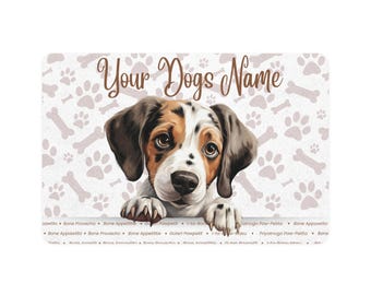 Pointer Personalized Pet Food Mat, Custom Dog Food Mat, Dog Feeding Mat, Cute Pet Mat, Dog Lovers Gift