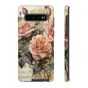 Pink Roses and Sheet Music Phone Case by Tough Cases (iPhone, Google Pixel, Samsung Galaxy)