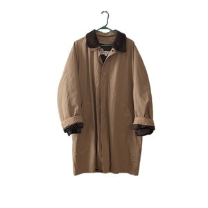 Vintage London Fog Coat with Detachable Inside Liner and Suede Collar, Size L