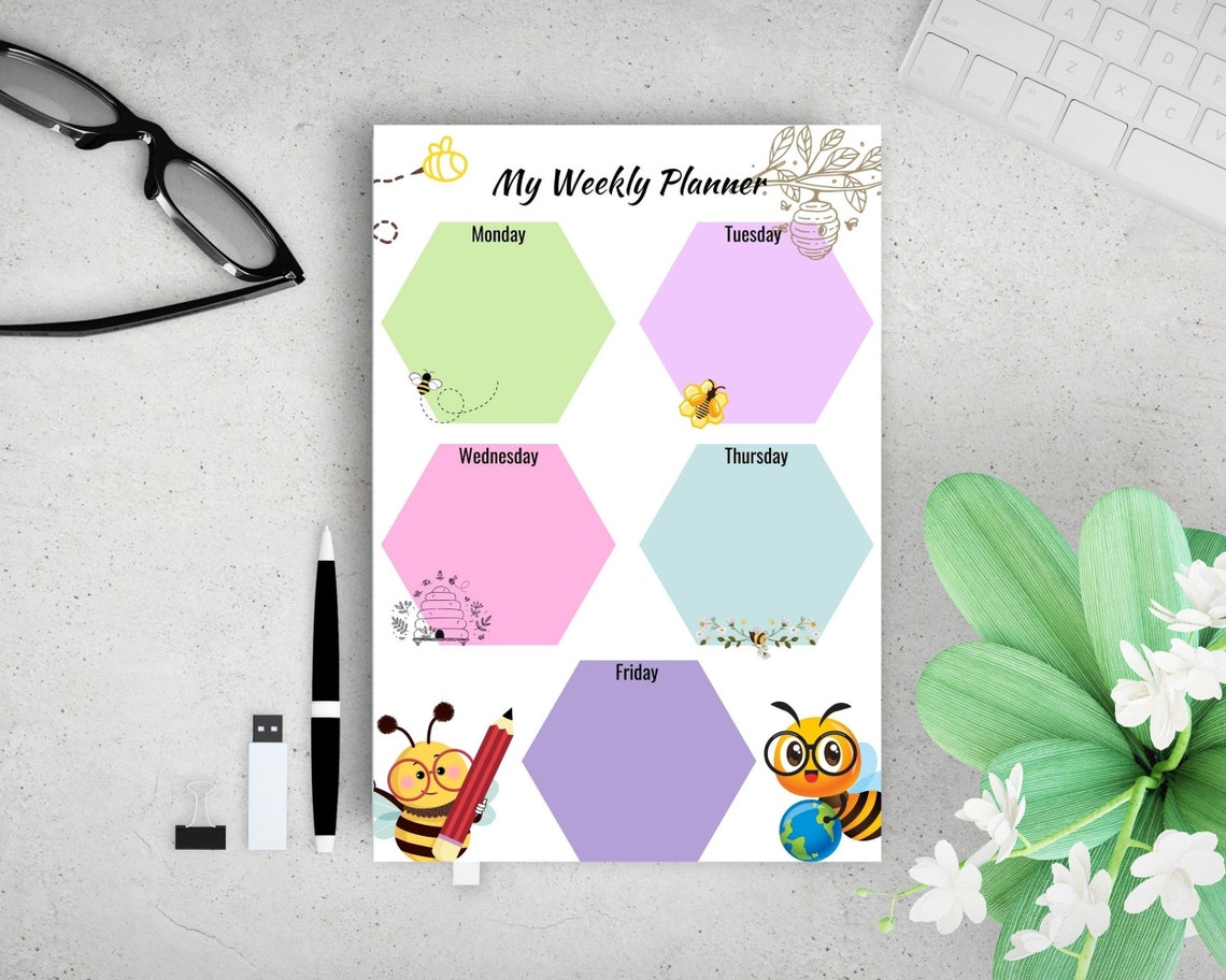 Printable Planner for Kids Kids School Planner Kids - Etsy
