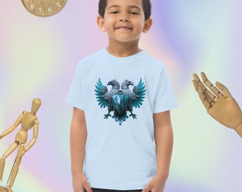 Double Headed Eagle Blue - Toddler jersey t-shirt