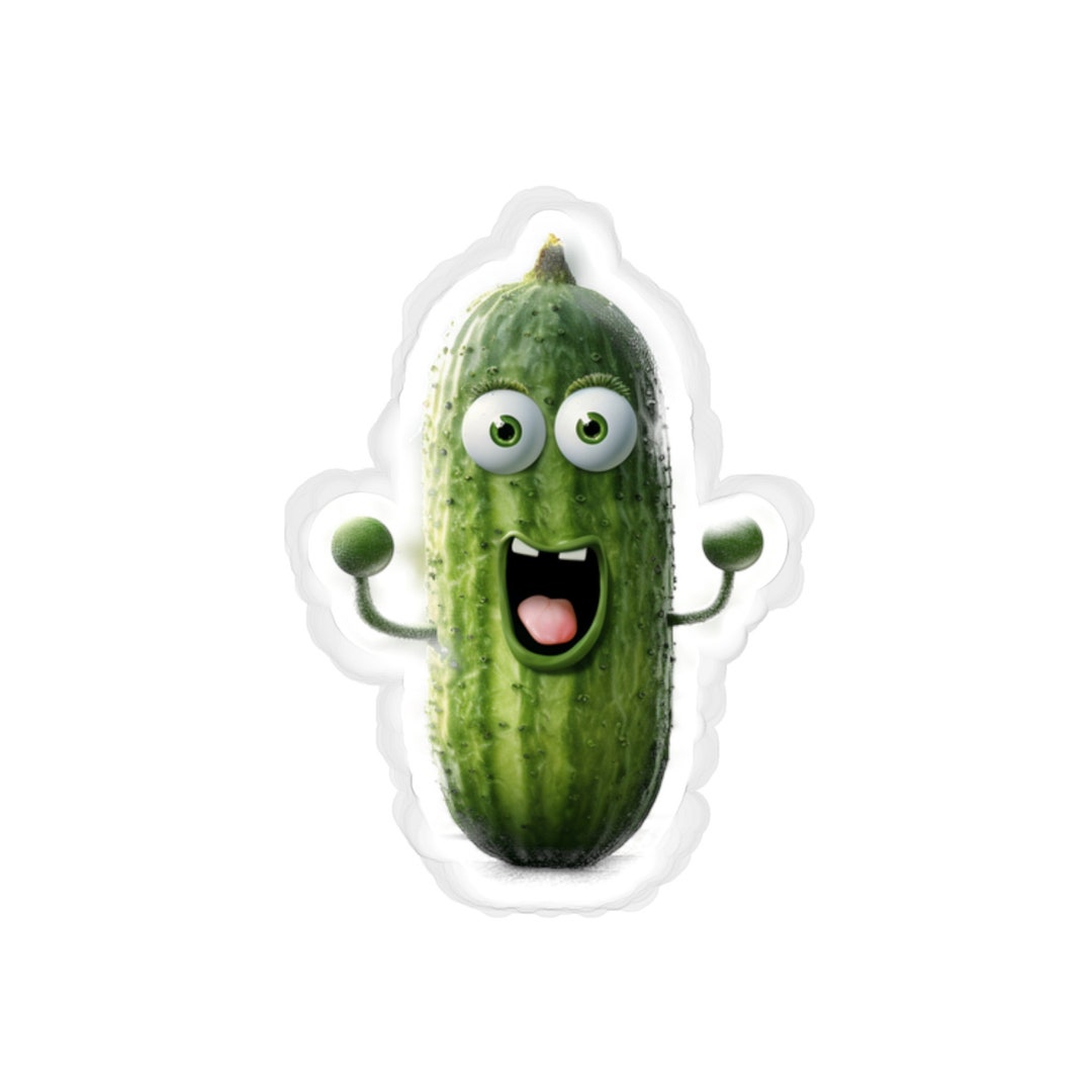 Kisscut Stickers, Cute Pickle Sticker, Sticker, Adorable Pickle, Stickyvictoryvibe Etsy