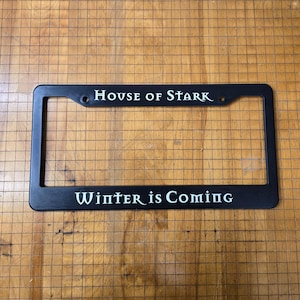 House of Stark License Plate Holder