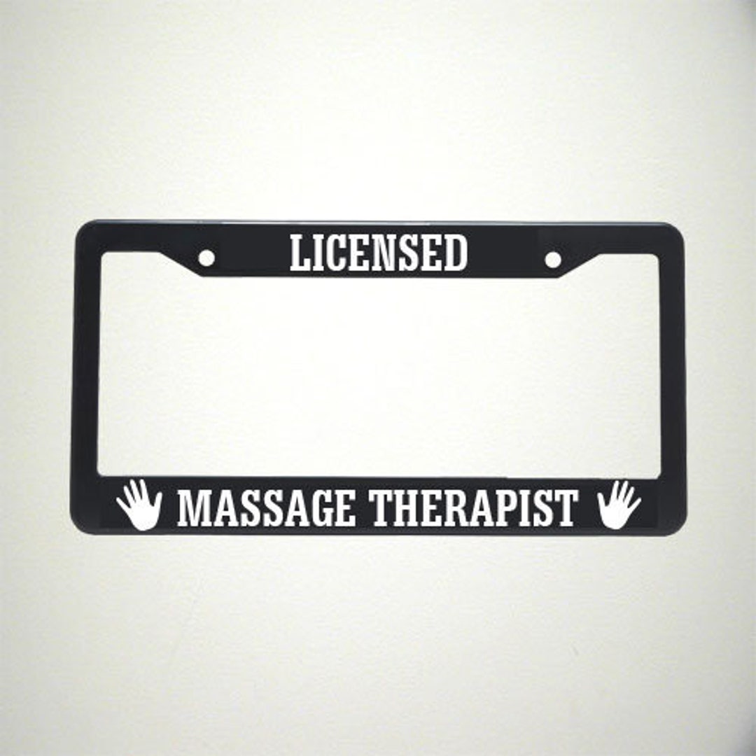 Licensed Massage Therapist License Plate Cover Etsy