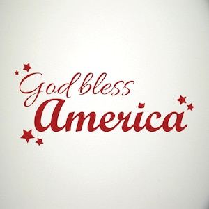 God Bless America Wall Decal