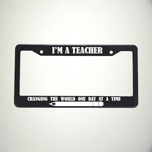 Capa de placa de carro "Eu sou um professor"
