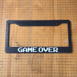 Game Over License Plate Holder