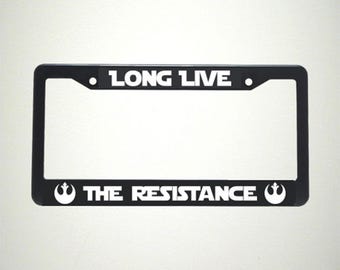 Long Live the Resistance License Plate Cover