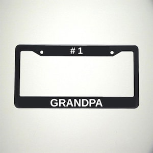 Number 1 Grandpa License Plate Holder
