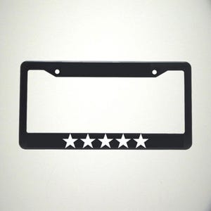 Porta-placa de veículo cinco estrelas