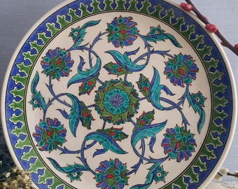 Traditional Turkish Plate, Home Decor Gift for Women