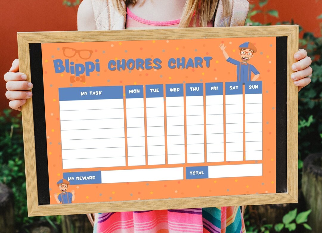 Blippi Chore Chart / DIGITALER DOWNLOAD - Etsy.de