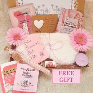 SALE! Free delivery! Pamper Hamper Gift Box Get well soon For Her Self Care Package Letterbox Birthday Hug in a Box Personalised Spa Vegan