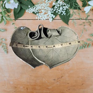 Leaf dishes, ceramic leaf from redbud tree, natural dish, leaf small accent dishes,great for serving sides or trinket dishes,