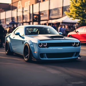 Dodge Challenger Widebody op autobijeenkomst