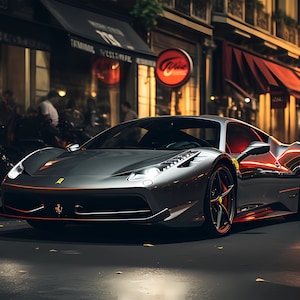 Gray Ferrari 458
