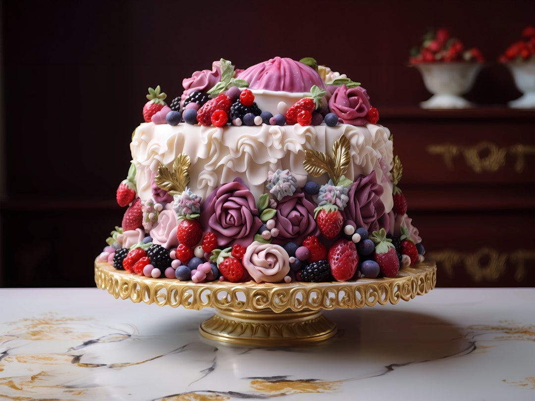 Decorated Italian Cake - Etsy