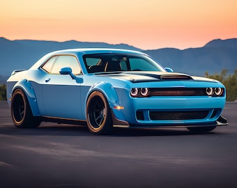 Dodge Challenger Widebody Light Blue