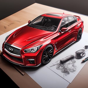 Infiniti Q50 Sketch Art