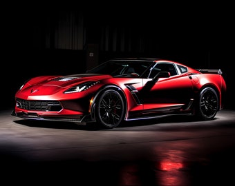 Red C7 Corvette Z06