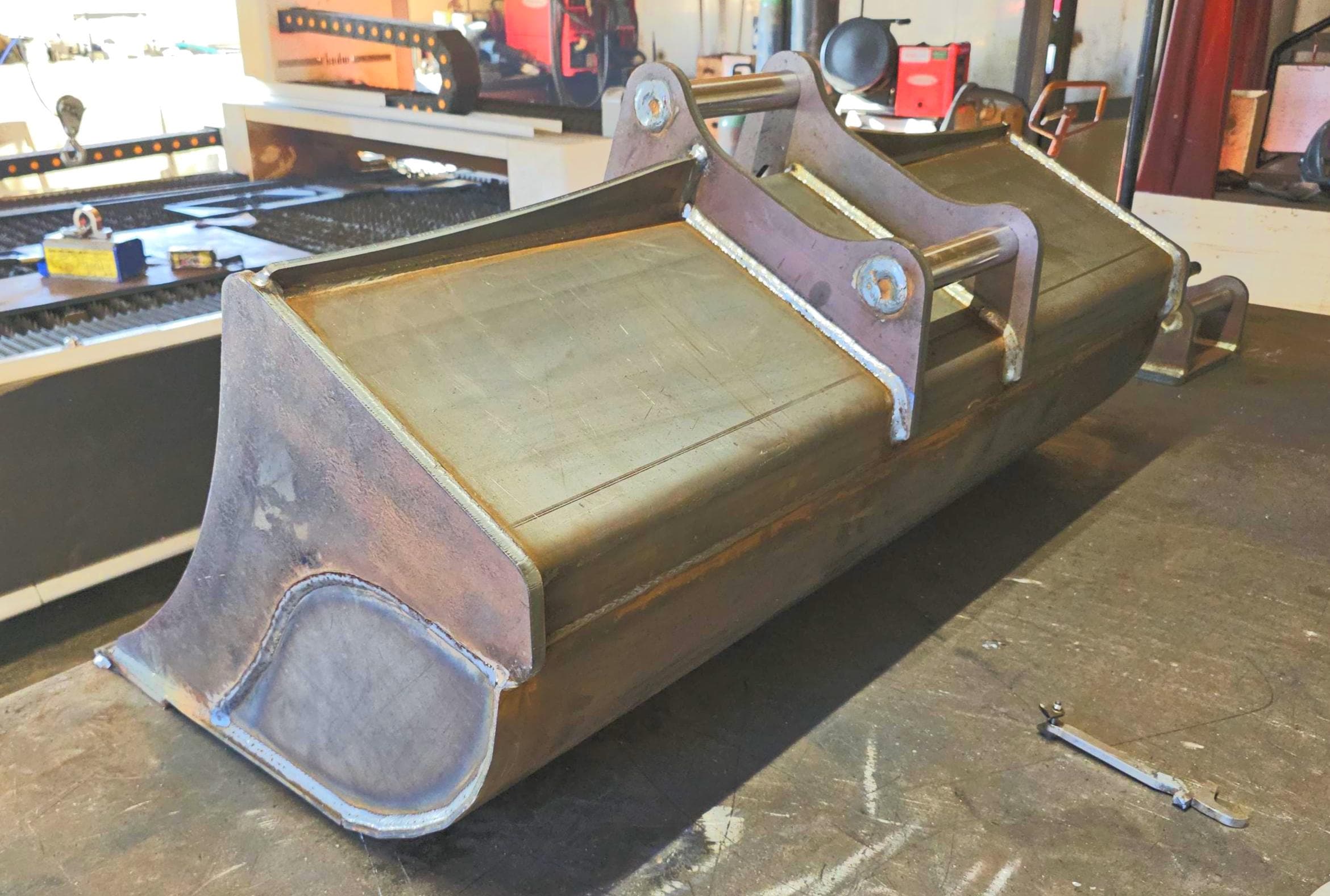 Excavator Bucket 1200mm 3-5 Ton .circle 40mm Dxf Lasercut, Cnc Plasma ...