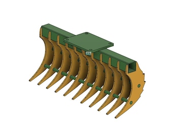 Harke 1000 dxf Datei Lasercut,Plasmaschnitt,Wasserschnitt, Garten,Wald,Bagger Zubehör