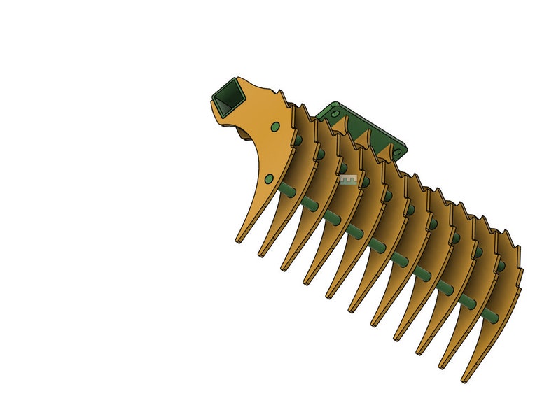 Rake 1000 Dxf File Lasercut,plasmacut,watercut, Garden,forest,excavator ...