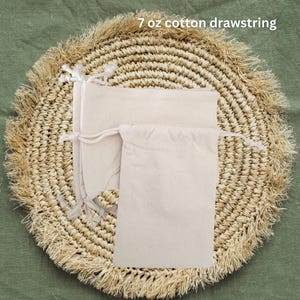 Cotton drawstring bag 7 oz thickness 6&quot;x8&quot; reusable storage bags gift bags  canvas drawstring pouches for embroidery printing decoration