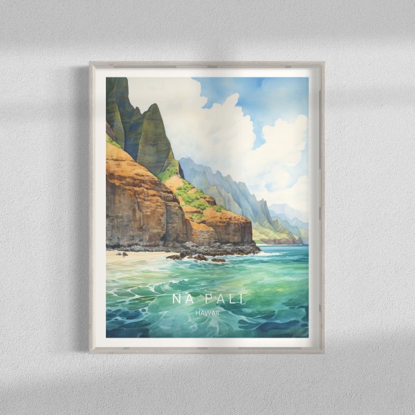 Na Pali | Hawaii | Digitaldruck | Reise-Druck | Wandkunst | Wohndekor