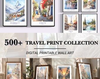 More Than 150 Printable Travel Art Prints for Home Decor, Eclectic Gallery Set, Scenic Landscape ...