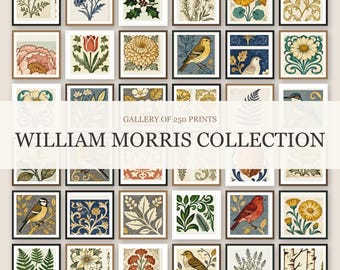 250 William Morris Wall Art Prints, Vintage Botanical Gallery Set, Printable Arts & Crafts Decor, Instant Digital Download