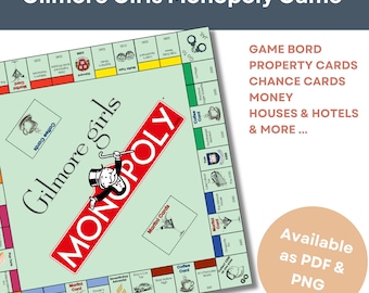 Gioco da tavolo Monopoly per Gilmore Girls / Stampa digitale / Perfetto per le serate di giochi / Regali per compleanno, Natale, Pasqua e San Valentino