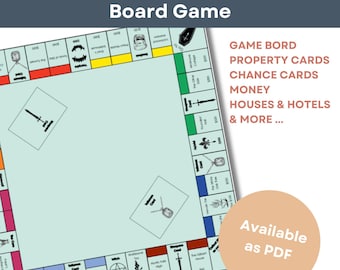 Vampire-Themed Monopoly-Inspired Board Game | Digital Print | Perfect for Games Night | Gifts for Birthday & Christmas