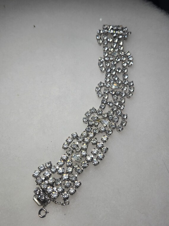 Clear rhinestone bracelet by Gale View 2