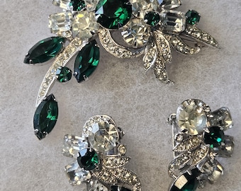 Esienburg Ice Brooch and earring set.