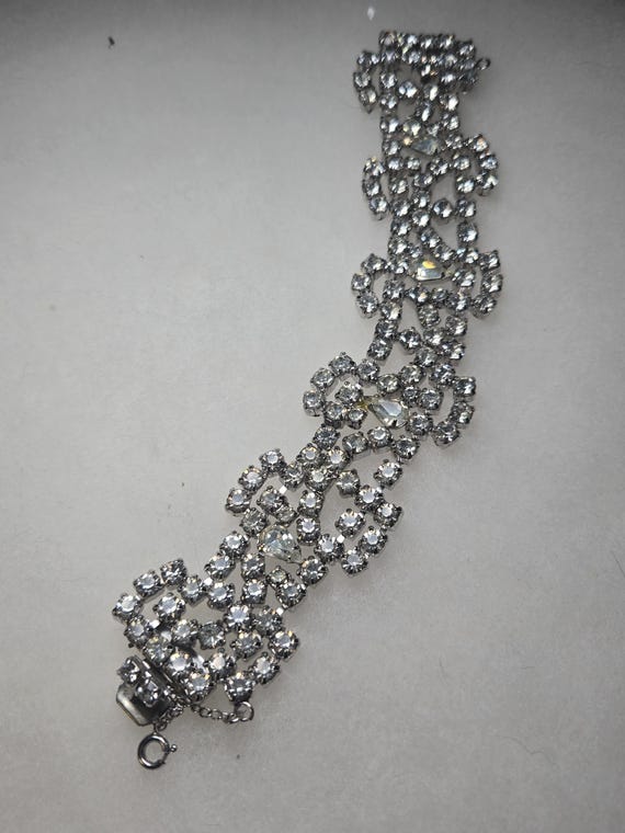 Clear rhinestone bracelet by Gale View 3