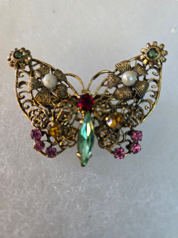 Vintage czech butterfly Gem