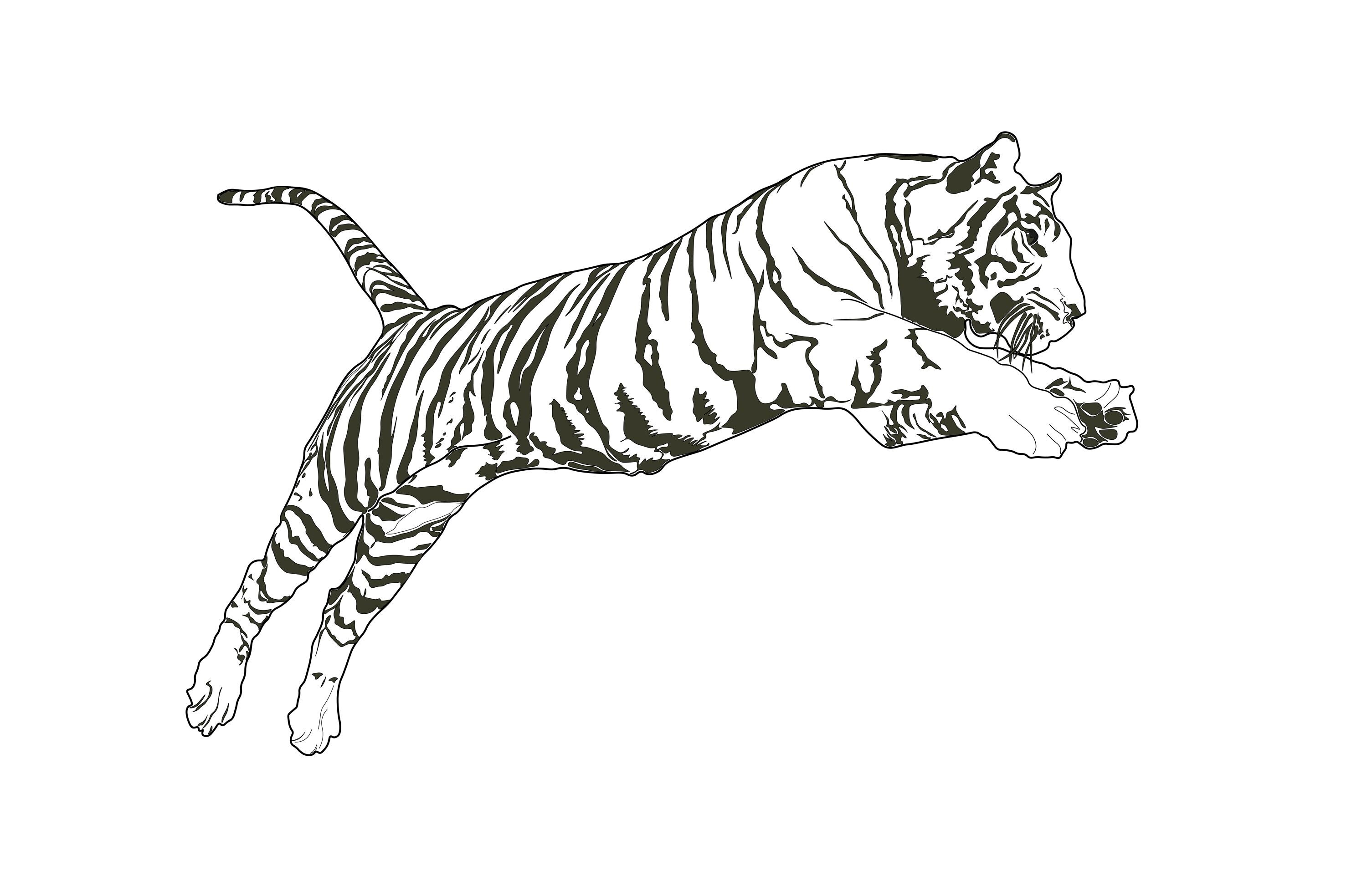 Jumping Tiger. Tiger İcon Aİ, Tiger İcon Png, Tiger İcon Jpeg. - Etsy