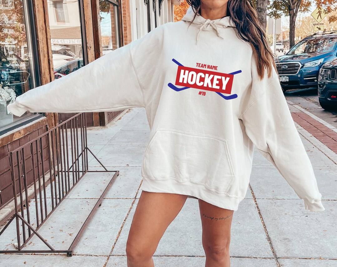 Custom Hockey Hoodie, Personalized Hockey Player Sweatshirt, Game Day