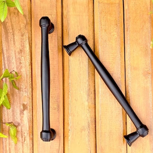 2 Pcs Cast Iron Handle for Wardrobe door, Kitchen cabinet cupboard furniture, Black, Antique Brass, Antique Sliver finishing, Vintage style.