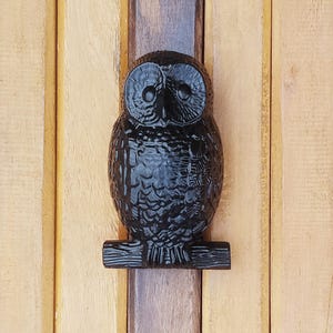 Cast Iron Door Knocker – Owl & Lion Designs – Vintage Style – Rustic, Black, Brass, White Finish – Front Door Decor – Animal Knocker