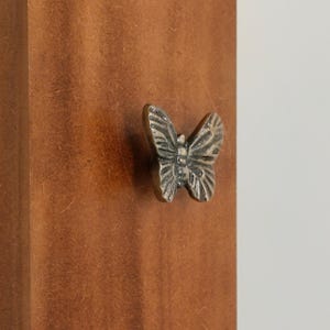 Bouton de meuble papillon en laiton antique, poignée de tiroir insecte en fonte, poignée de penderie décorative et fantaisiste
