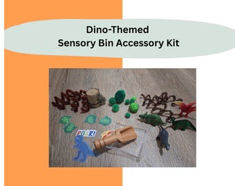 Dinosaur-themed Accessory Kit for Sensory Bin, Montessori, Free Play, Playdough Accessories