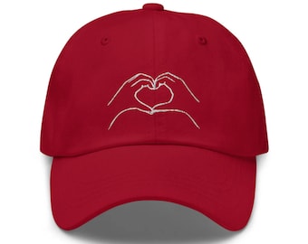 Heart Hands Hat | Embroidered Baseball, Trucker, Bucket, High-Pony Hats | 35 Colors Available | Eras | TS Fan