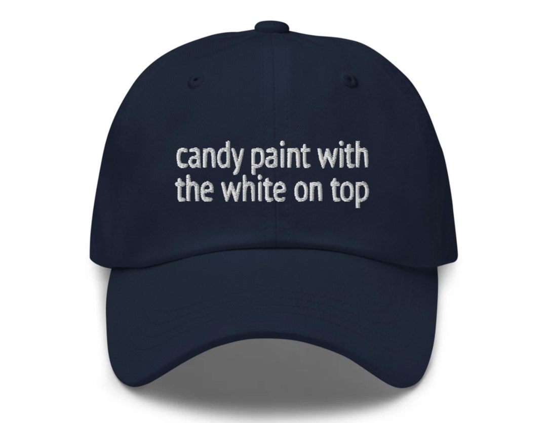 Candy Paint With the White on Top Hat Embroidered Baseball, Trucker