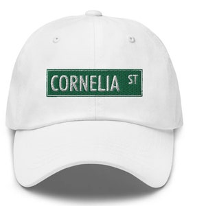 Cornelia Street Sign Hat | Embroidered Baseball, Trucker, Bucket, High-Pony Hats | 35 Colors Available | Eras | TS Fan