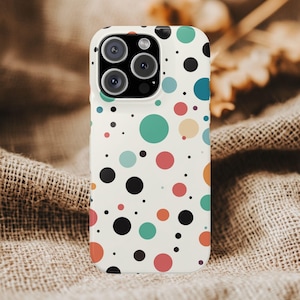 Polka Dot iPhone Case: Retro Abstract Phone Cover