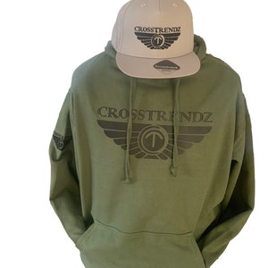 crosstrendz army green hoodie